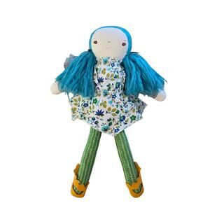 Land of‎ Nod Wee Wonderfuls Avery Fairy Doll Cloth Rag Yarn Hair 17"
